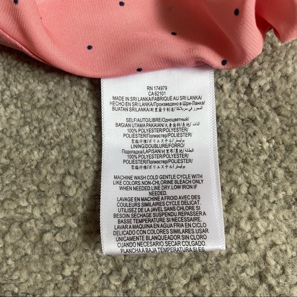 BCBGeneration Watermelon Pink Polka Dot Ruched Slip Asymmetric Skirt TQI3264454 - Picture 12 of 12